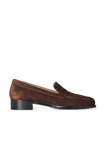 The Row Garcon Suede Loafers in Brown
