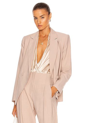 The Sei Double Breasted Blazer in Taupe