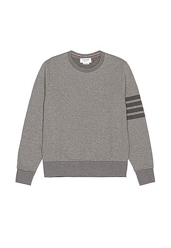 Thom Browne 4 Bar Relaxed Crewneck Sweatshirt in Gray