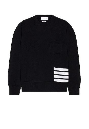 Thom Browne 4 Bar Sweater in Navy