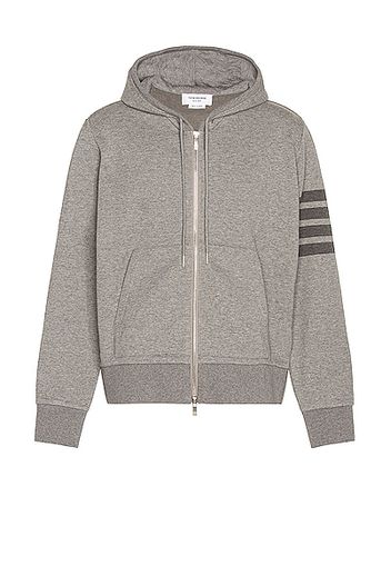 Thom Browne Tonal 4 Bar Hoodie in Grey