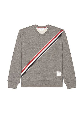 Thom Browne Diagonal Stripe Sweatshirt in Grey