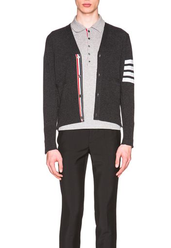 Thom Browne Classic Cashmere Cardigan in Blue