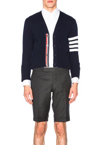 Thom Browne Classic Cashmere Cardigan in Blue