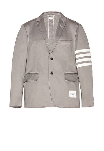 Thom Browne Unconstructed Classic Blazer in Grey