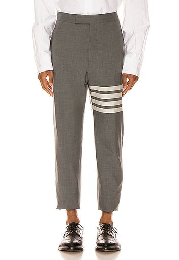 Thom Browne 4 Bar Backstrap Trouser in Gray