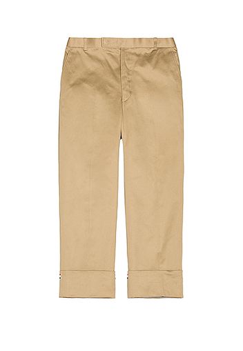 Thom Browne Straight Leg Trouser in Neutral