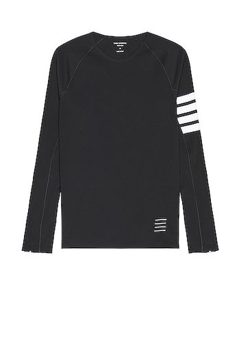 Thom Browne 4 Bar Compression Tee in Black