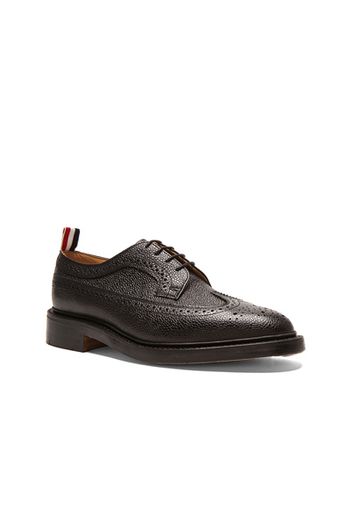 Thom Browne Classic Long Leather Wingtips in Black