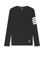 Thom Browne 4 Bar Compression Tee in Black