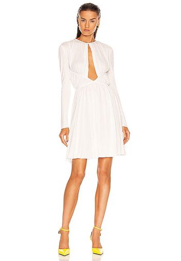 TOM FORD Transparent Ruched Mini Dress in White