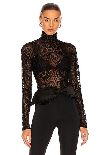 TOM FORD Leopard Chantilly Top in Black