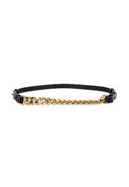 TOM FORD Iconic Chain Hip Belt in Black,Metallic Gold