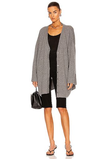 Toteme Oversized Cashmere Cardigan in Grey