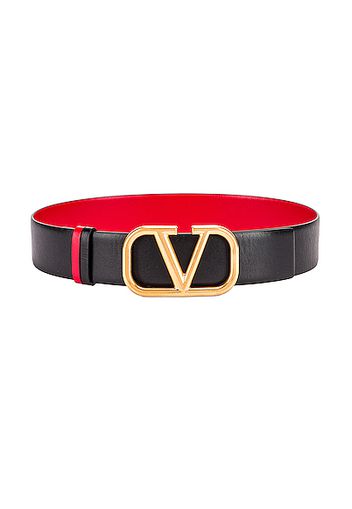 Valentino Garavani Valentino Garavani Garavani Logo Belt in Black