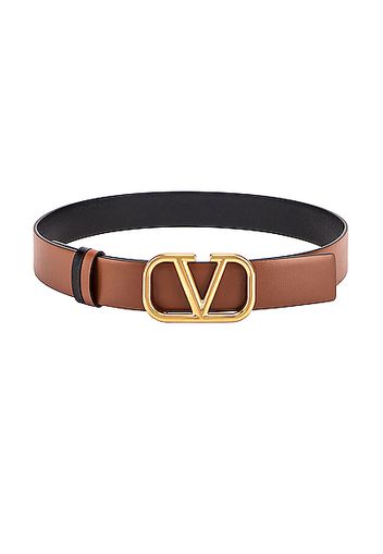 Valentino Garavani Valentino Garavani Garavani VLogo Belt in Brown