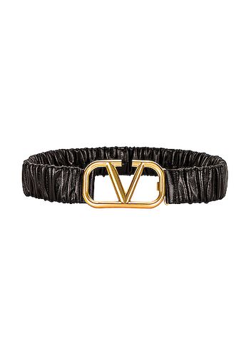 Valentino Garavani Valentino Garavani Garavani VLogo Signature Elastic 40 Belt in Black