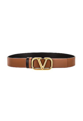 Valentino Garavani VLogo Buckle Belt in Brown