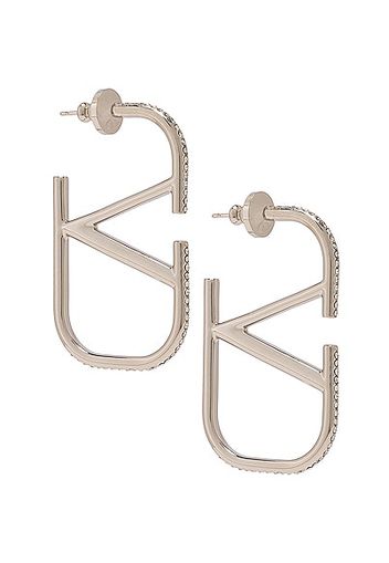 Valentino Garavani VLogo Signature earrings in Metallic Silver