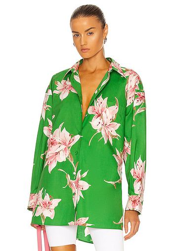 Valentino Garavani Button Up Blouse in Green