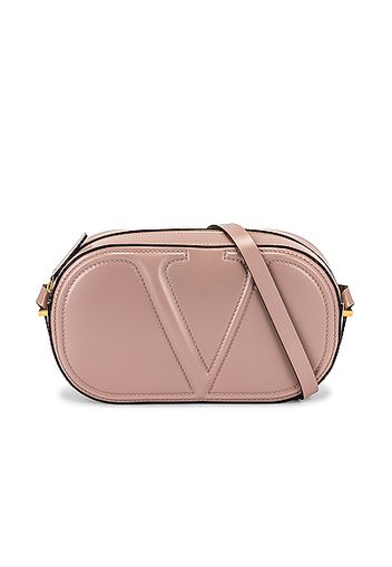 Valentino Garavani V Crossbody Bag in Neutral,Pink