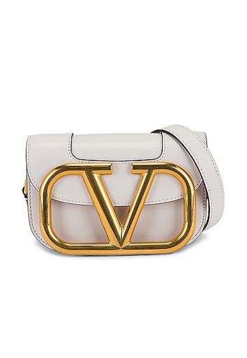 Valentino Garavani Small Logo Shoulder Bag in White