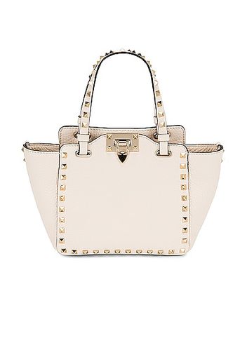 Valentino Garavani Mini Rockstud Tote in Ivory