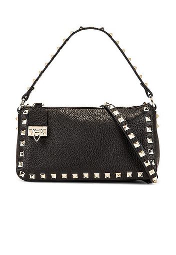 Valentino Garavani Small Rockstud Shoulder Bag in Black