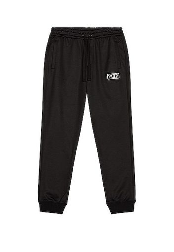 Valentino Tag Sweatpant in Black