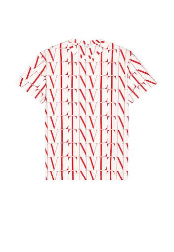 Valentino All Over Logo Tee in Red