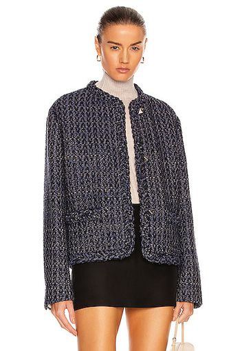 Valentino Tweed Jacket in Navy