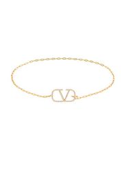 Valentino Garavani VLogo Signature Chain Belt in Metallic Gold