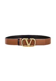 Valentino Garavani VLogo Buckle Belt in Brown