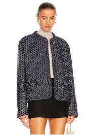 Valentino Tweed Jacket in Navy