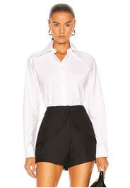 Valentino Cotton Poplin Shirt in White