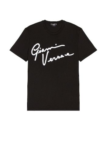 VERSACE Logo Tee in Black