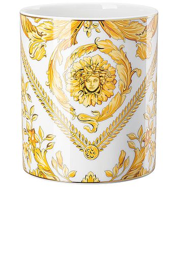 VERSACE Medusa Rhapsody Vase in Floral,Metallic Gold,White,Yellow