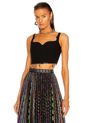 VERSACE Charm Bustier Top in Black