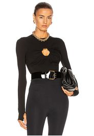 VERSACE O Ring Bodysuit in Black