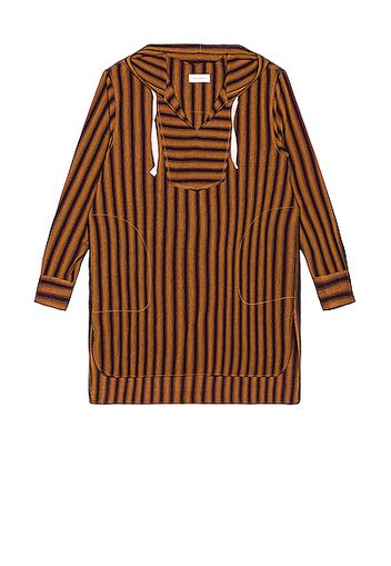 Wales Bonner Kingston Hooded Dashiki in Brown