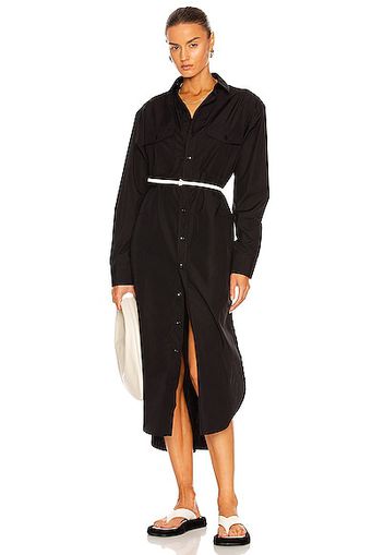 WARDROBE.NYC Shirt Midi Dress in Black