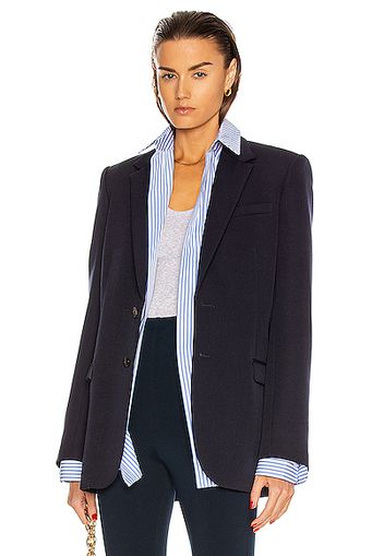 WARDROBE.NYC Single Breasted Blazer in Navy