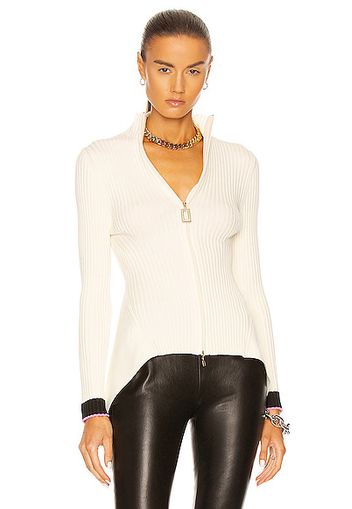 Wolford Thelma Stripe Cardigan in Ivory