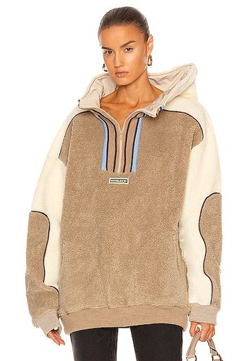 Y/Project Clip Shoulder Fleece Sweater in Beige