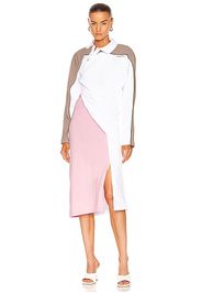 Y/Project Twisted Polo Dress in Pink