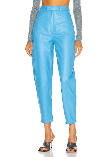 Zeynep Arcay Balloon Leather Pant in Blue