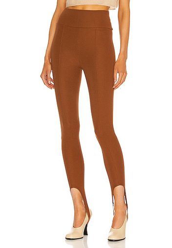 Zeynep Arcay Knit Stirrup Pant in Brown