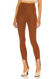 Zeynep Arcay Knit Stirrup Pant in Brown