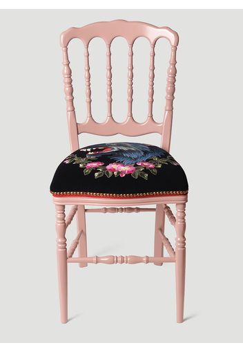 Gucci, Gucci Francesina Pink Chair in | LN-CC unisex Pink Beechwood, Velvet. | 7south