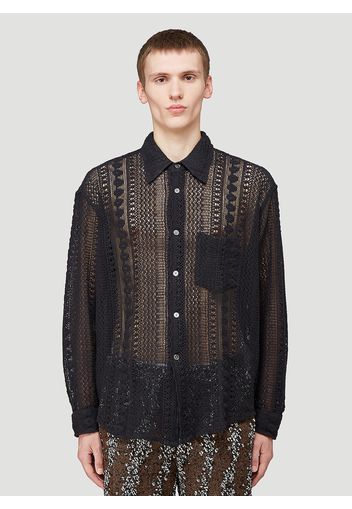 Our Legacy, Our Legacy Coco Crochet Shirt in Black | LN-CC male